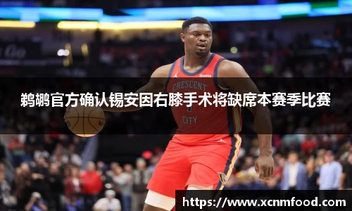 鹈鹕官方确认锡安因右膝手术将缺席本赛季比赛